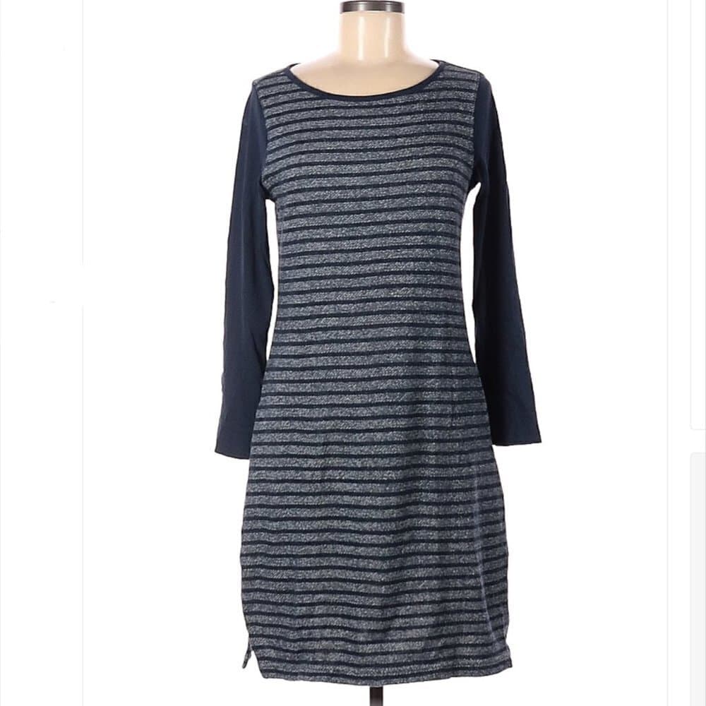 Talbots BlueLong Sleeve Casual Dress Size M (Petite)