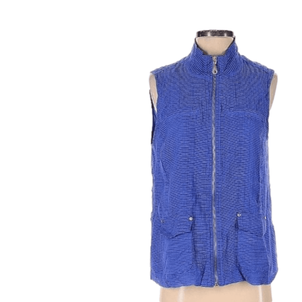 Chico's Blue Vest Size Sm (0)