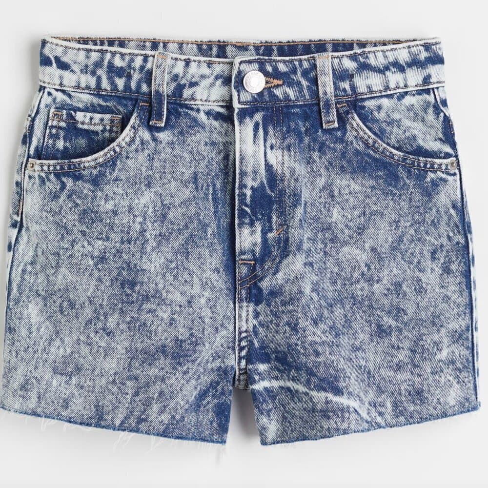 H&M Kids Relaxed Fit High Denim Shorts Size M 10 NEW