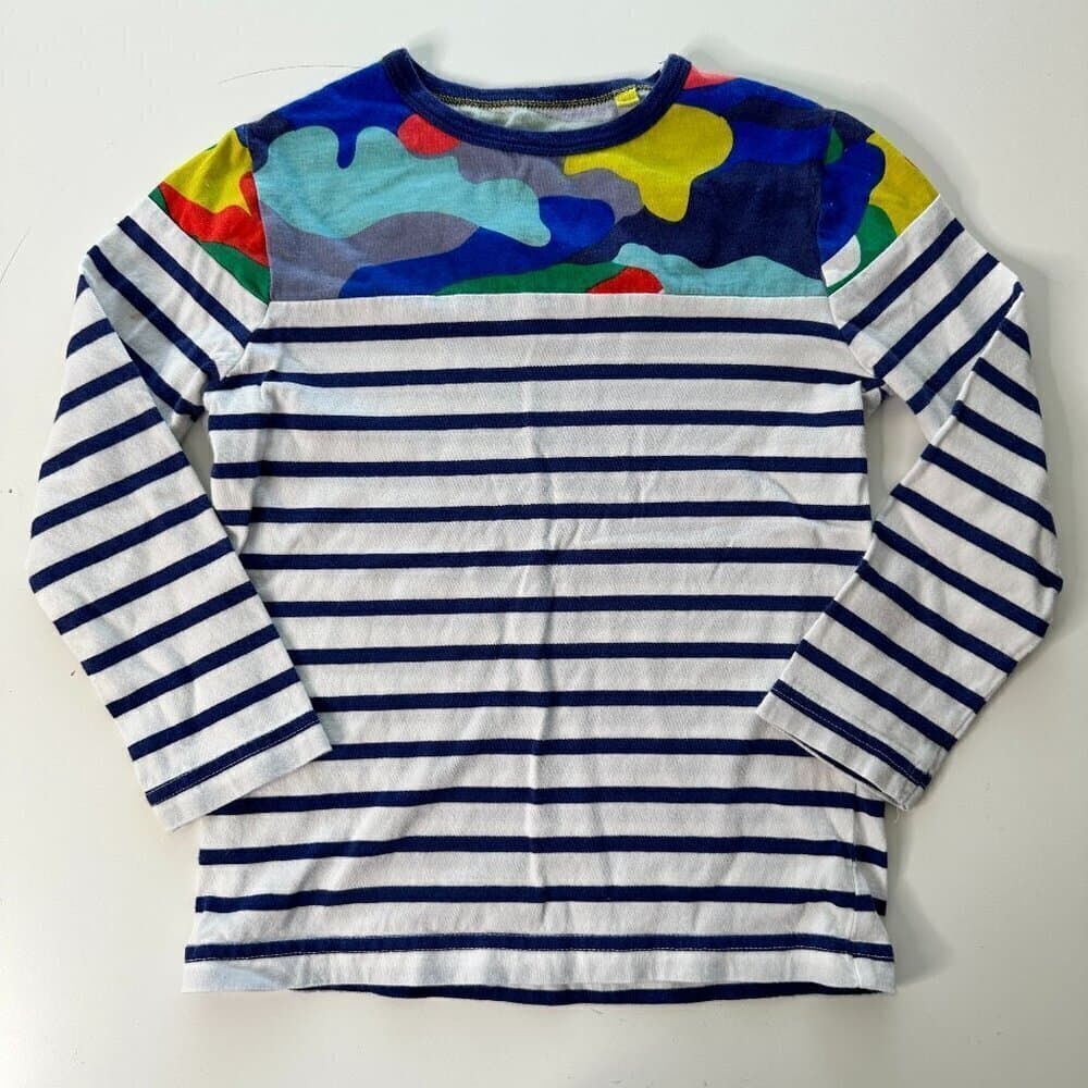 Mini Boden Girls Size 5 -6 Y Striped and Colorful Camo