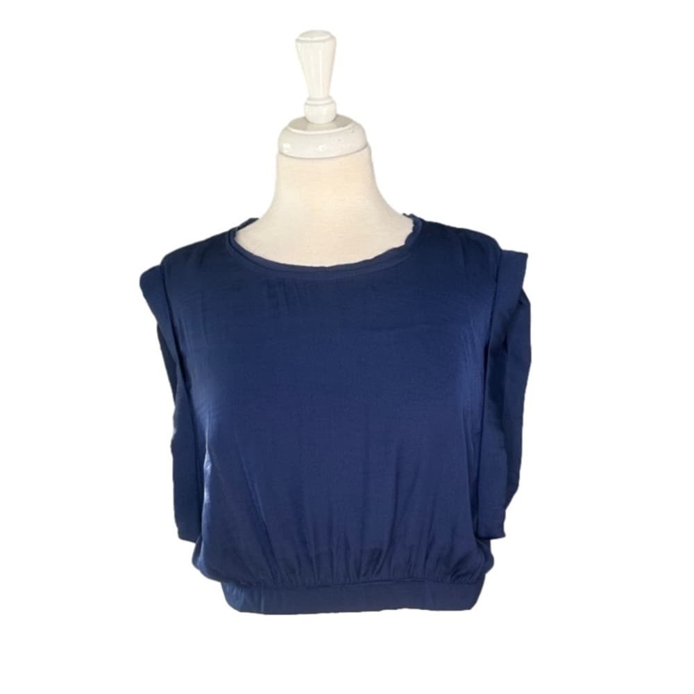 Nwot Free People Navy Blue Crop Top Size L