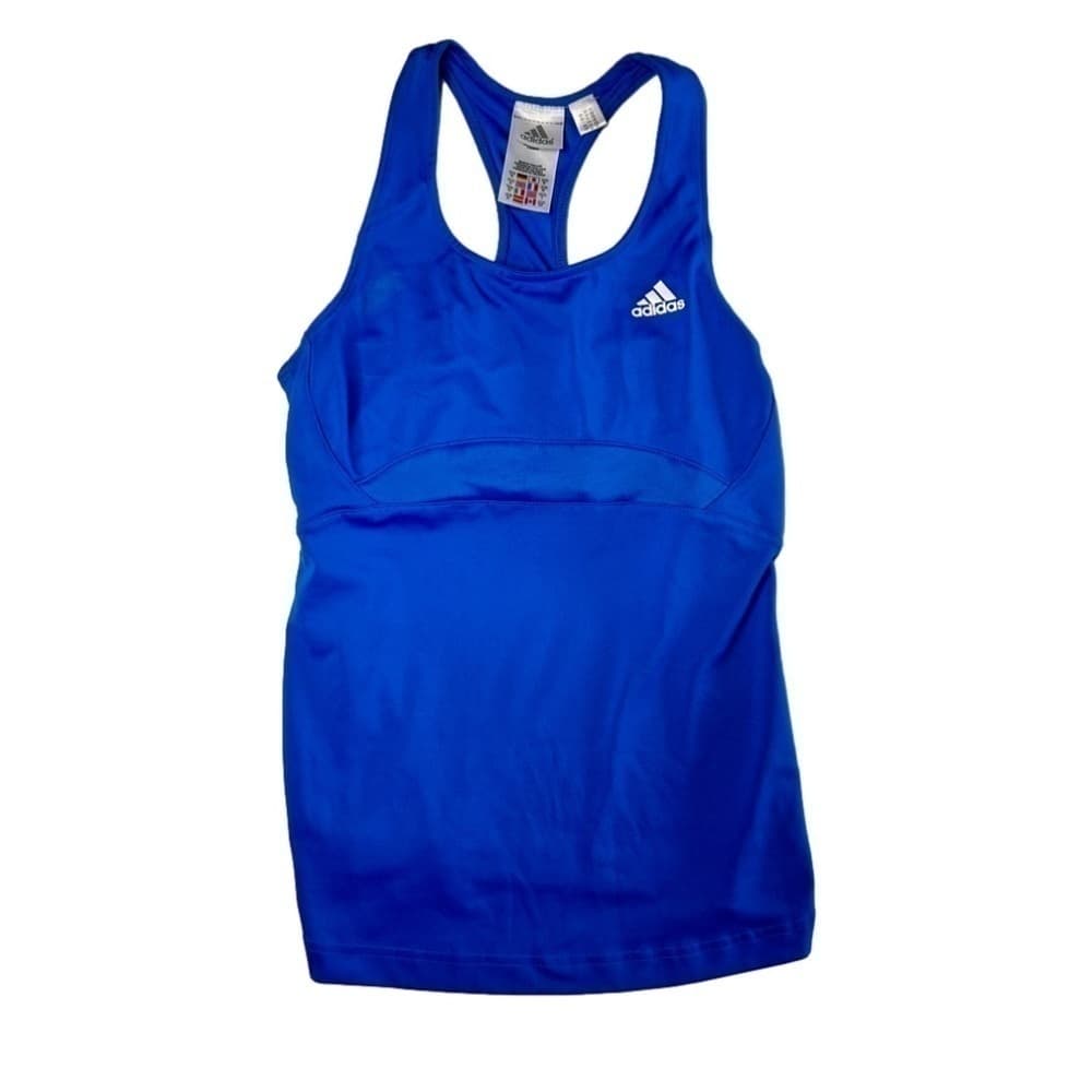 ADIDAS Blue Racerback Performance Golf Yoga Tank Top Size S