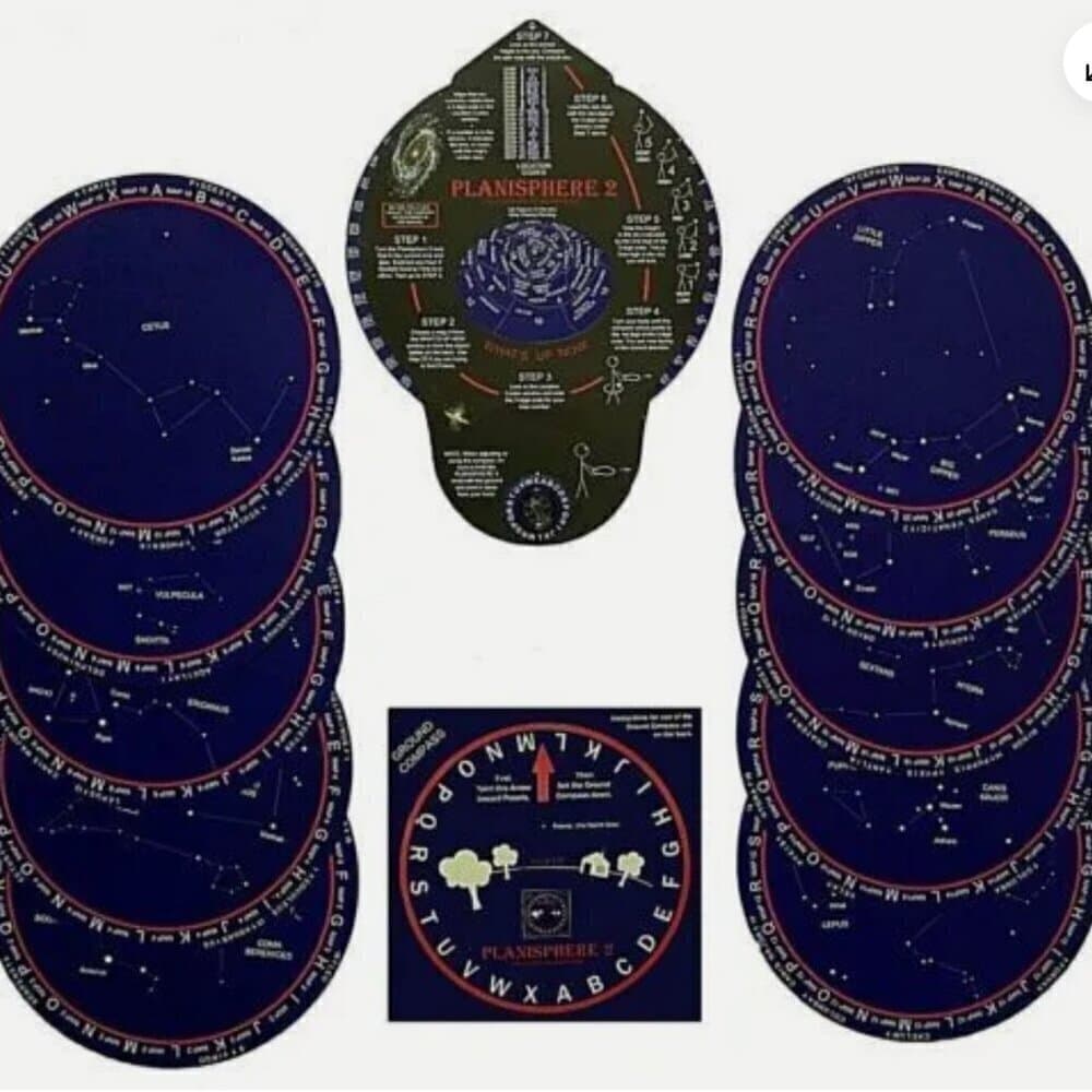 The Super Planisphere Constellation Finder --- 46-60 Degrees North Latitude
