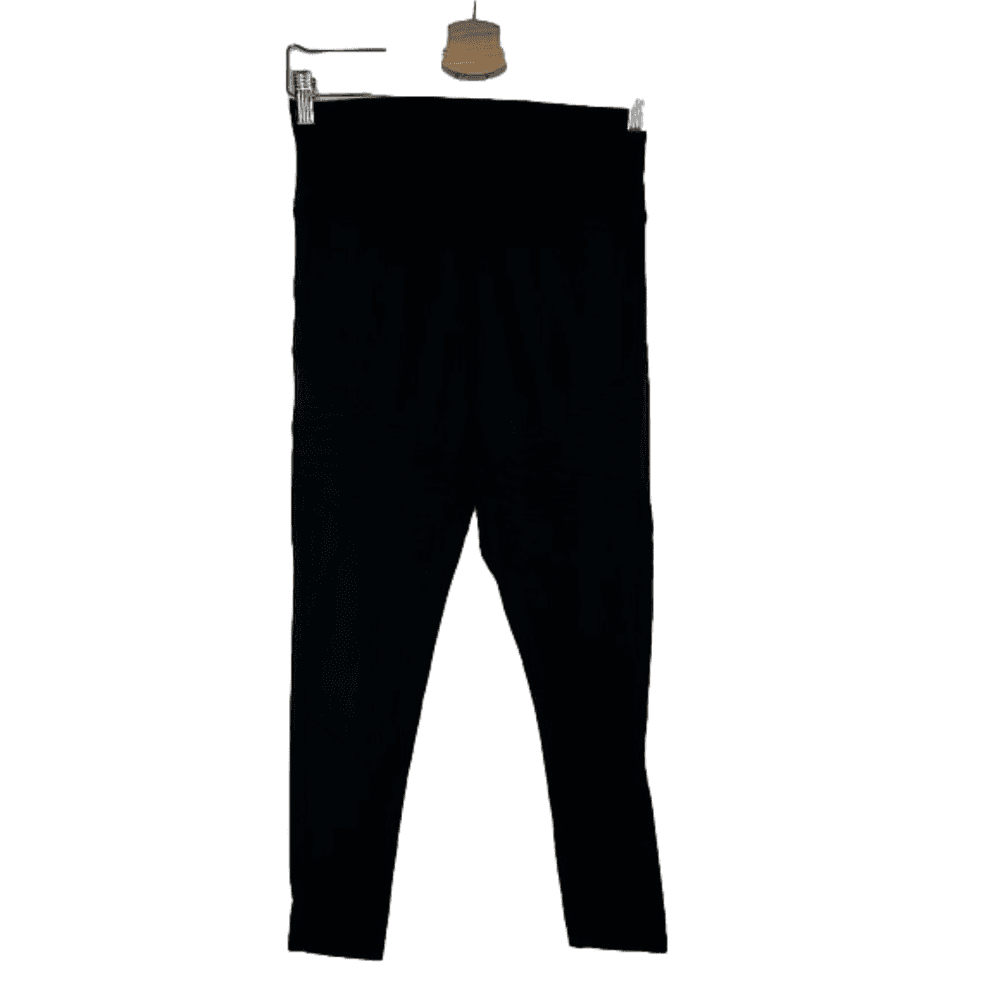 Zyia Active Black Part Ribbed High Rise Leggings Size 8/10