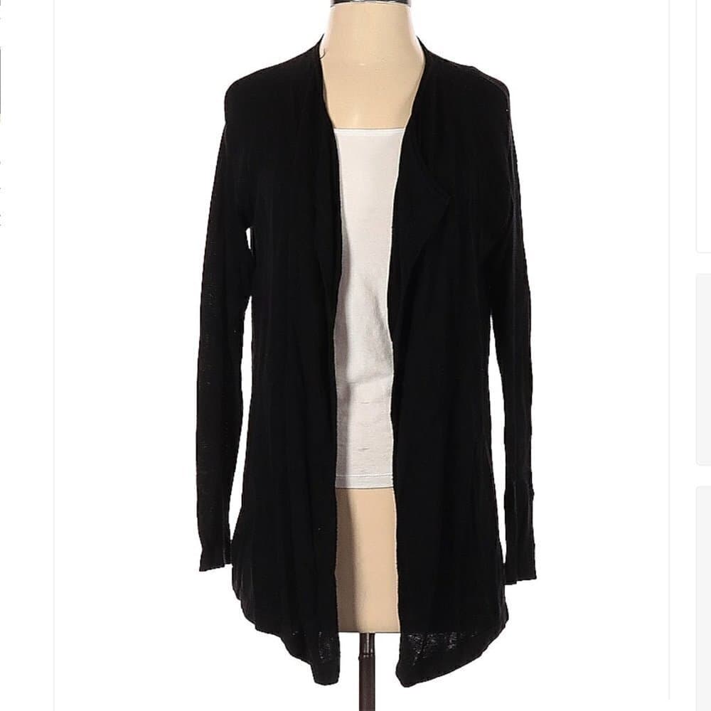 VINCE Camuto Black Open Long Sleeve Cardigan Size S