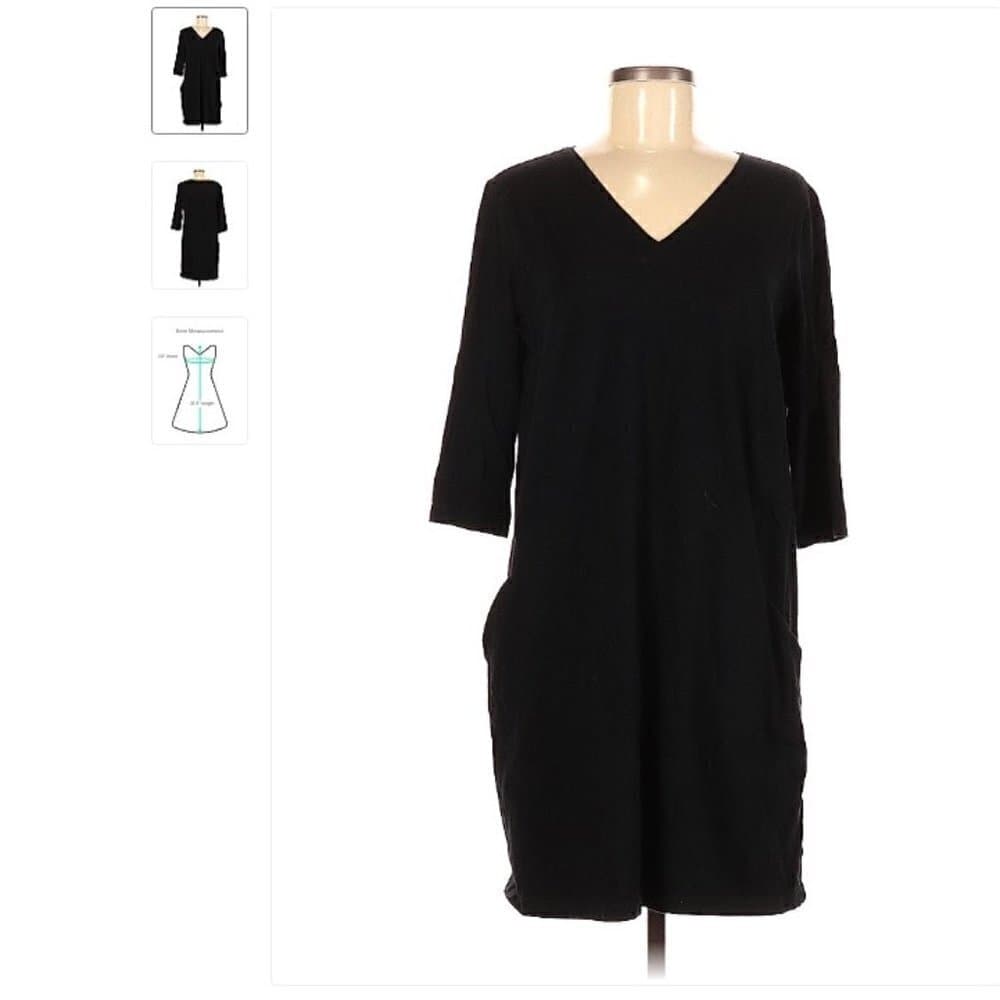 EILEEN Fisher Black Dress Size M