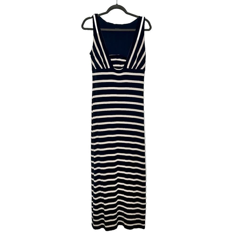 Ann Taylor Size S Stripped Beachy Preppy Sleeveless Maxi Dress