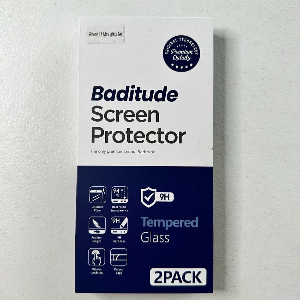 NEW Baditude Screen Protector IPhone 14 Max Set of 2