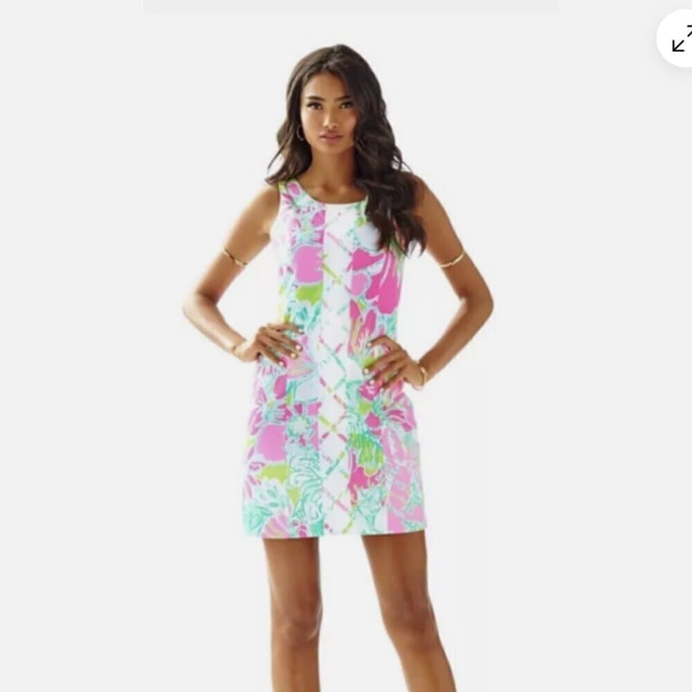 Lilly Pulitzer Cathy Sleeveless Shift in Don’t Give a Cluck Size 8