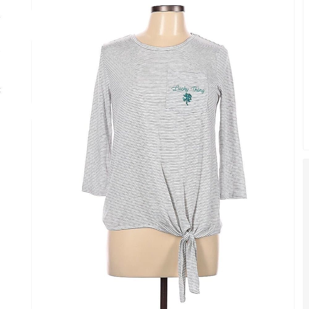 Asos Nocozo Lucky Thing St. Patrick 3/4 Sleeve T-Shirt Size 12