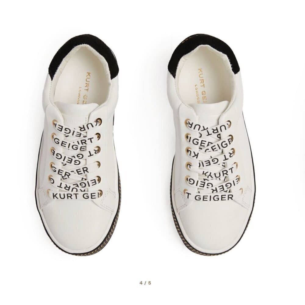 Kurt Geiger London White Lambert Sneakers Size 37 (US Size 7)