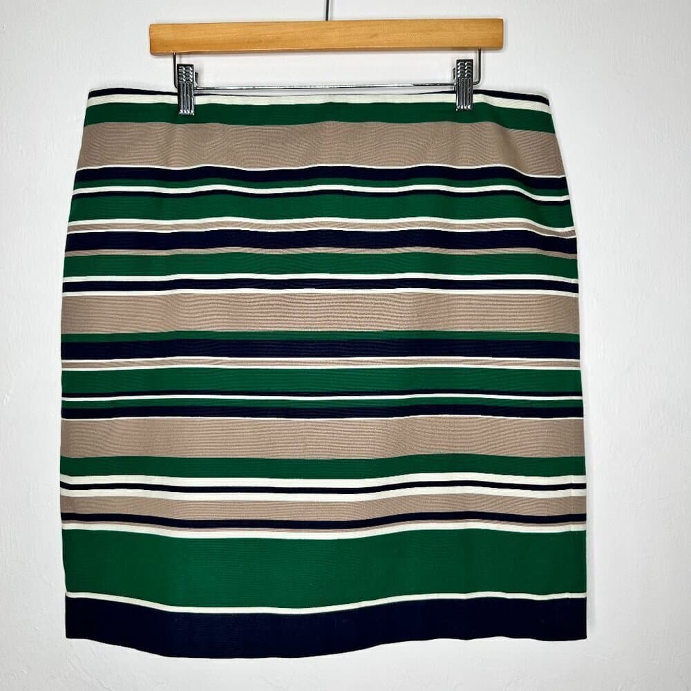 Talbots Green & Tan Pencil Skirt Size 16P