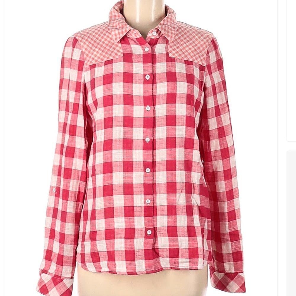 C&c California Long Sleeve Picnic Plaid Button-Down Shirt Size M