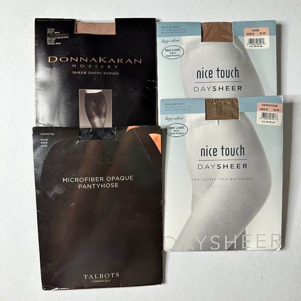 NEW Donna Karen Talbots Day Sheer 4 Pairs of Pantyhoes Size B