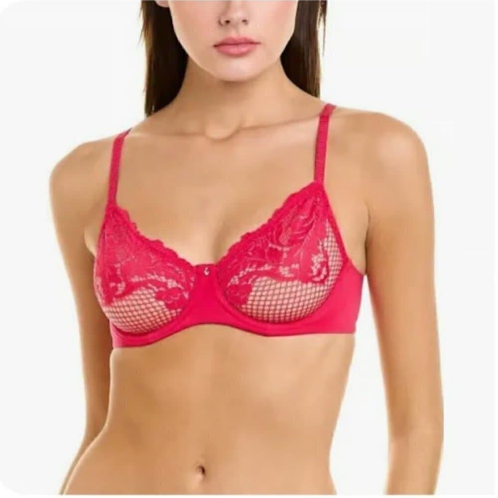 Le Mystere Women's Lace Allure Unlined Bra Size 34D