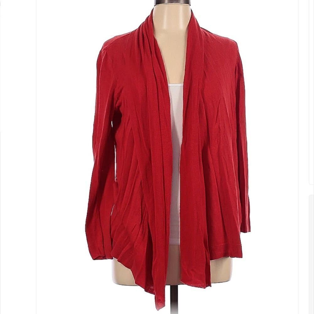 talbots Red Open Cardigan XS (OX)