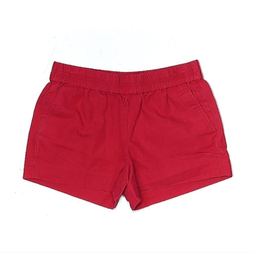 J.CREW Factory Store 100% Cotton Red Shorts Size 0