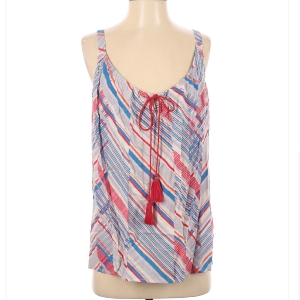 CABI Striped Sleeveless Blouse Size S