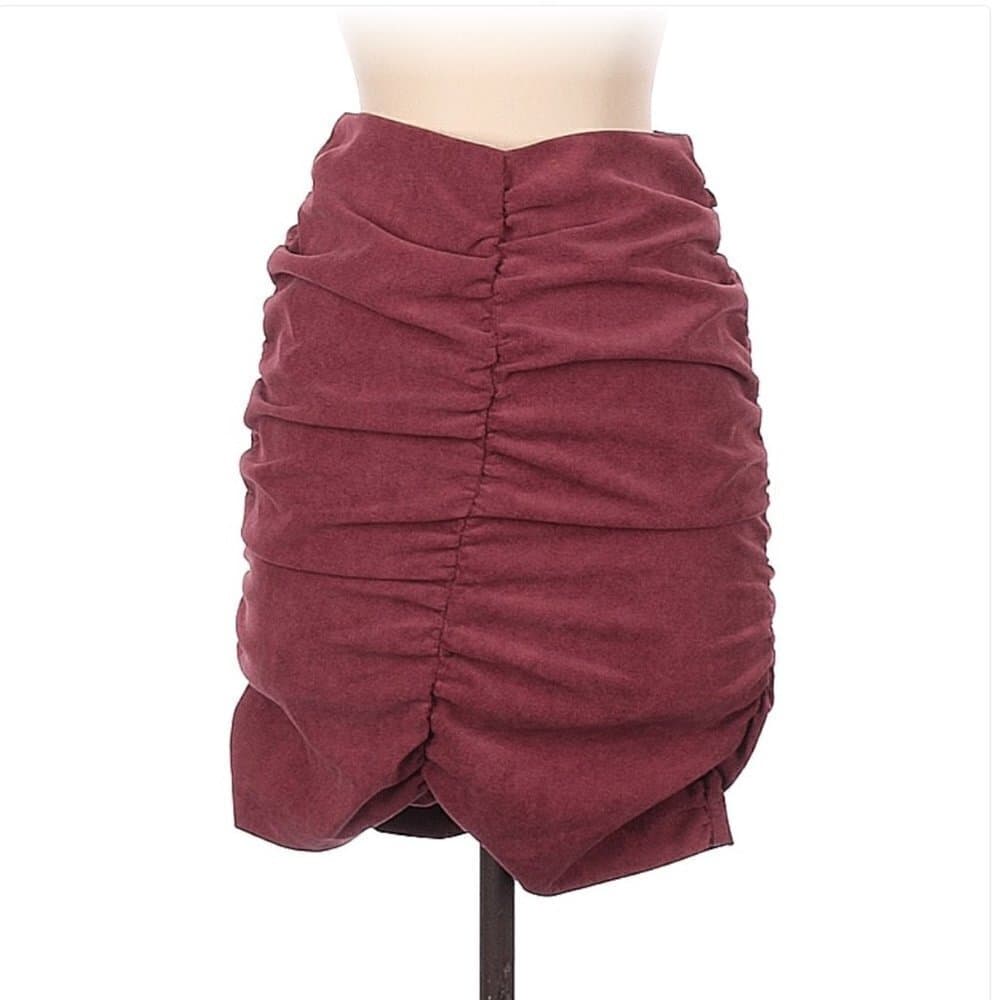 ZARA Rushed Corduroy Skirt Size XS