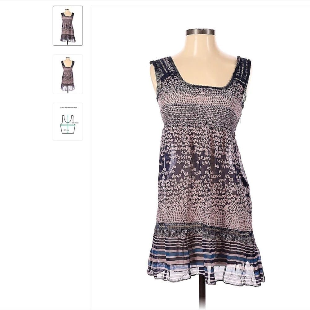 FREE People Sleeveless Part Silk Sheer Dress Size 2