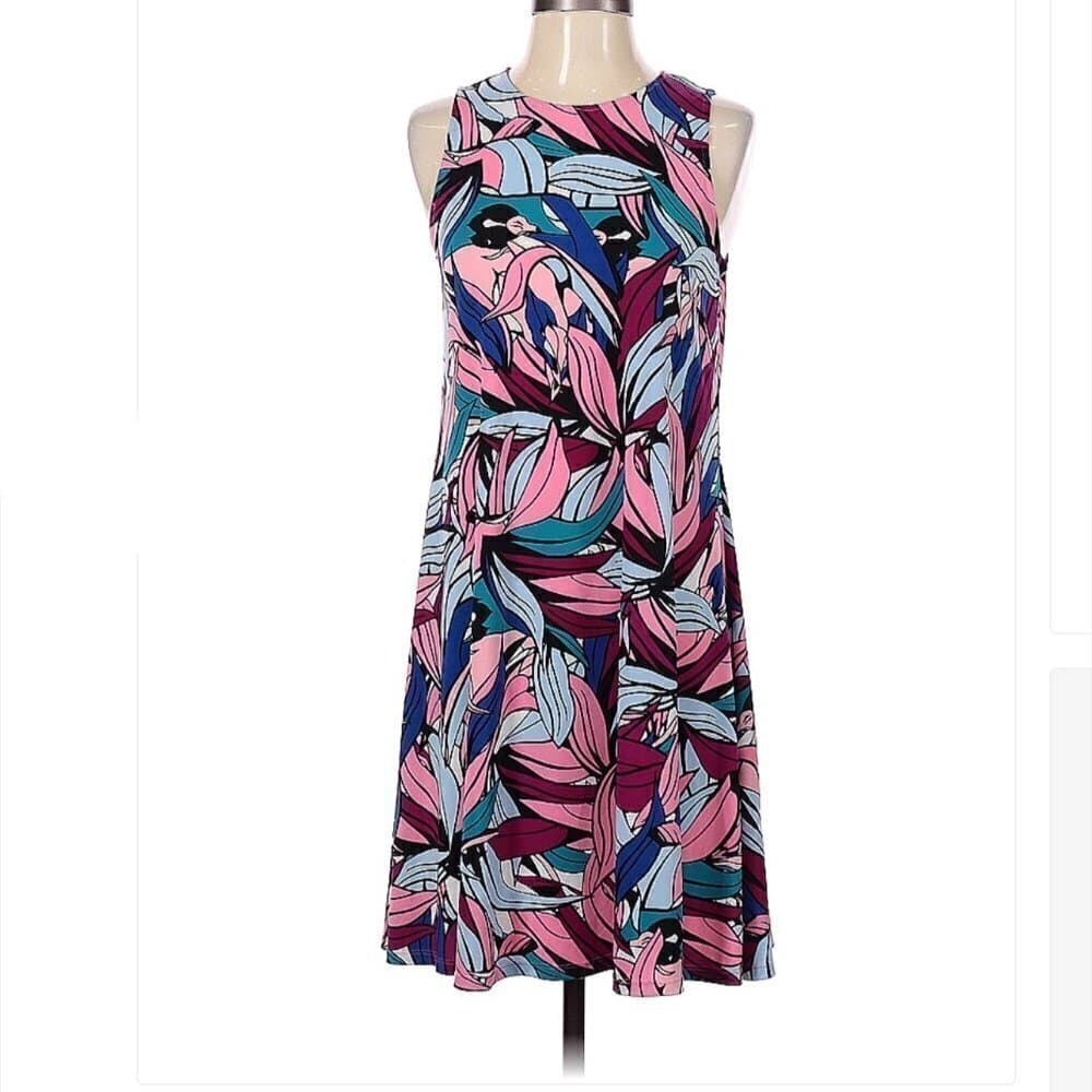 GRETCHEN Scott Designs Coloful Floral Dress Size XS Beachy Golf Preppy
