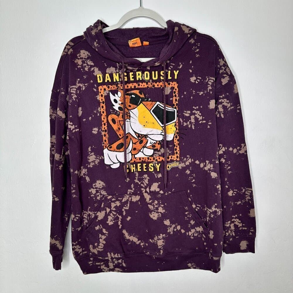 Cheetos Dangerously Cheesy Long Sleeve Tie-Dye Hoodie Size L