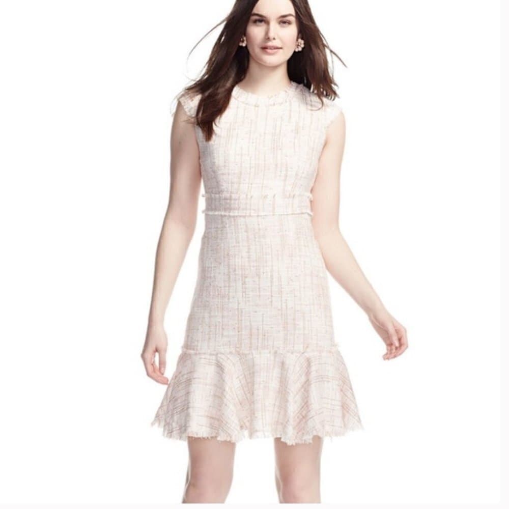 Nanette Lepore Tweed Flounce Dress Size 14