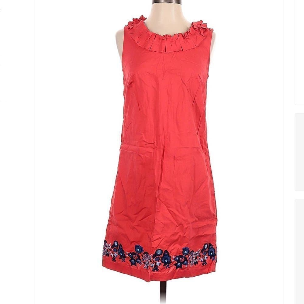 TALBOTS Sleeveless Ruffle Preppy Dress Size 4p (Petite)