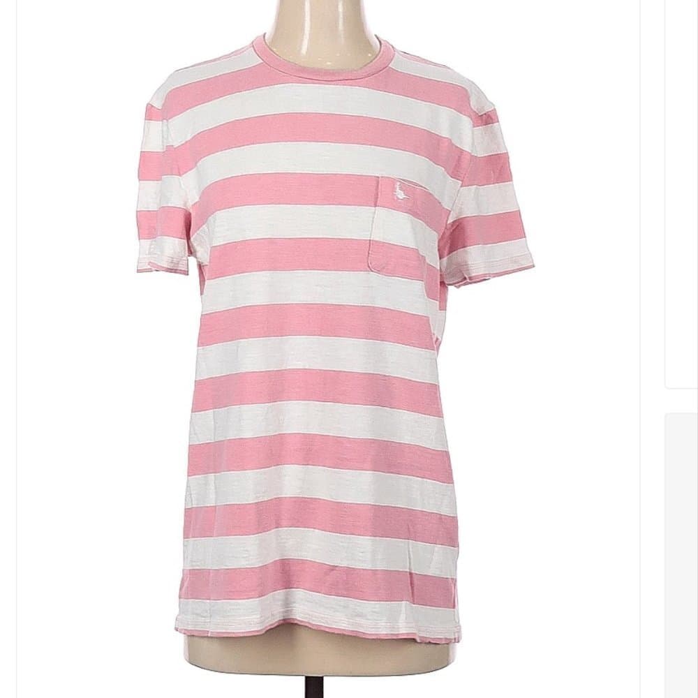 JACK Wills Pink & White Short Sleeve T-Shirt Size S