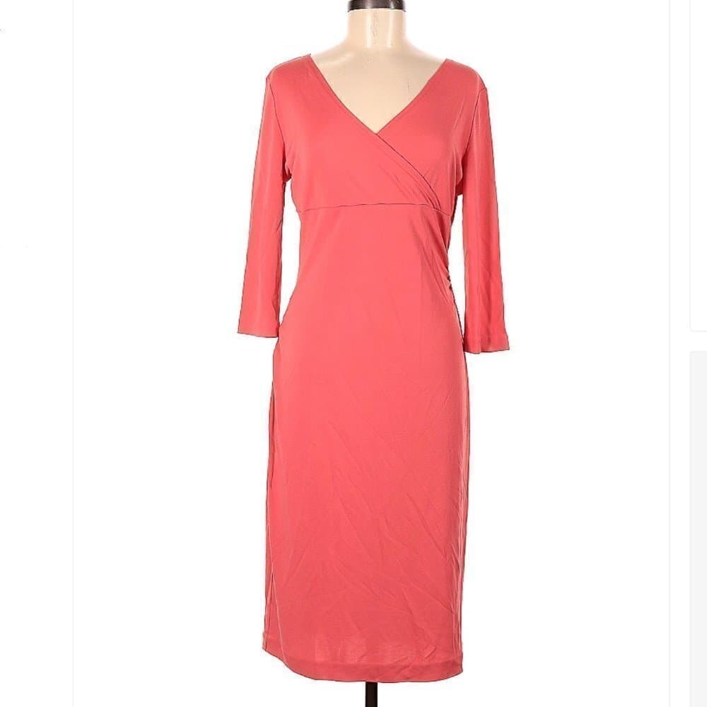 BLOOMINGDALE'S Pink 3/4 Sleeve Dress Size M