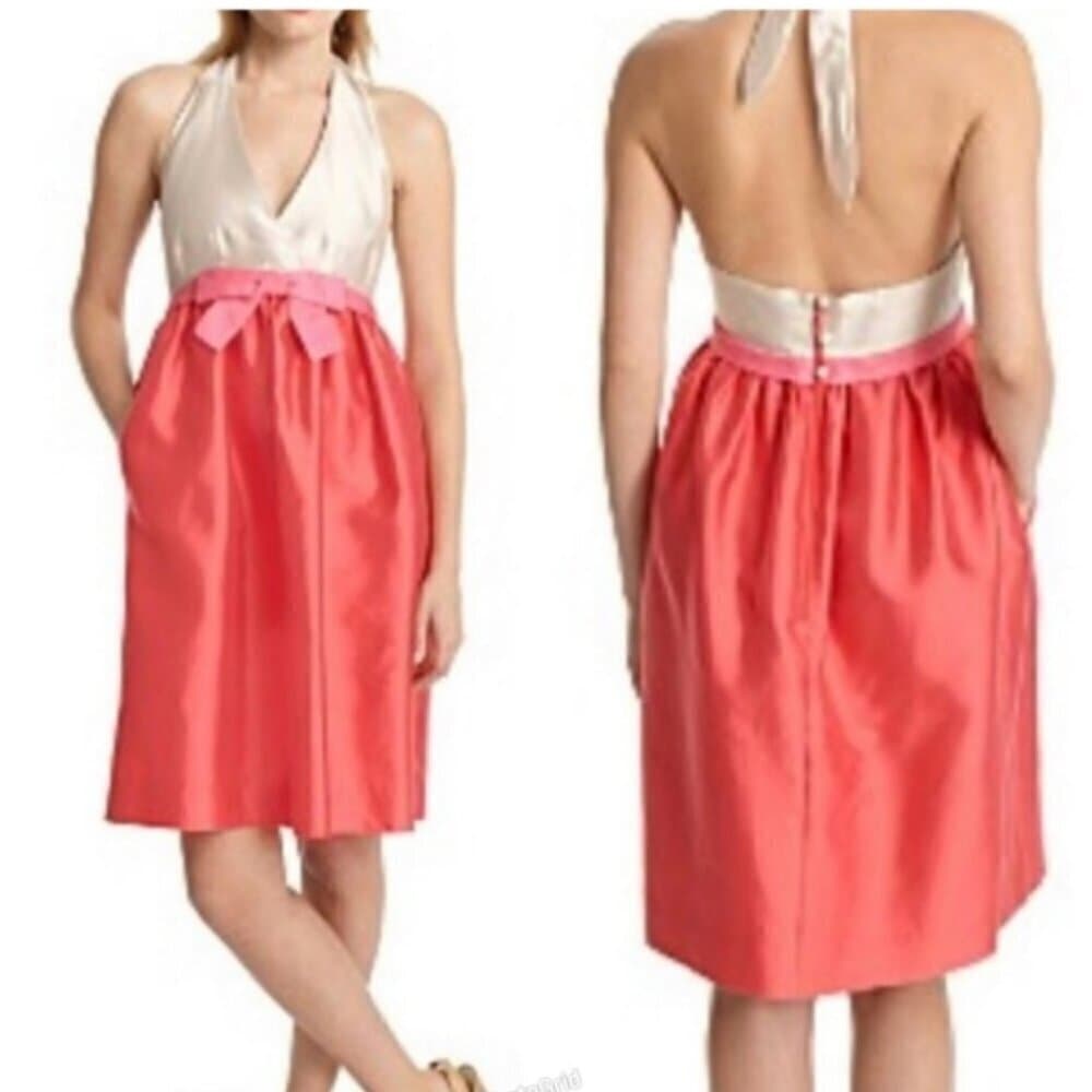 Kate Spade NY Silk Blend Eileen Halter Dress Sz 8