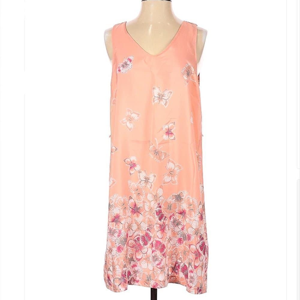 New York & Company Y2K Floral Butterflies Sleeveless Dress Size S