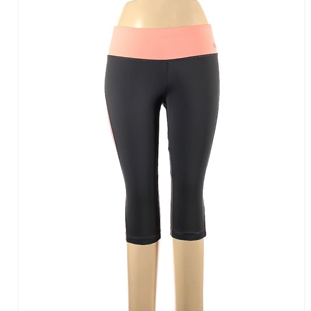 Fila Gray & Orange Crop Leggings Active Pants Size L