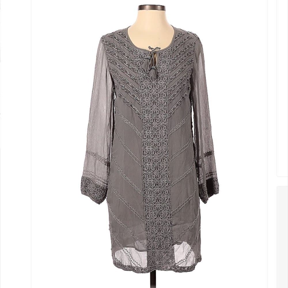 Calypso St. Barth Gray Long Sleeve Dress Size XS