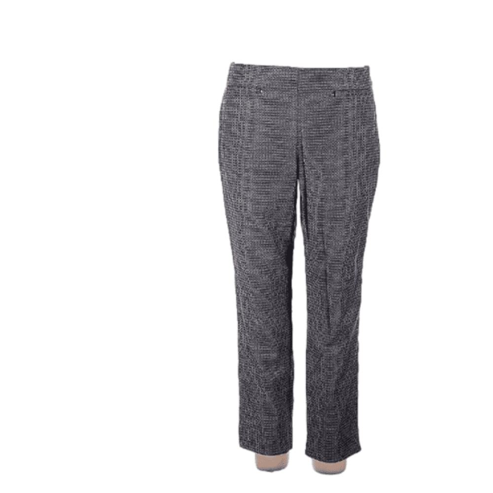 ELLEN Tracy Gray & Navy Blue Side Zip Stretch Dress Pants Size 14