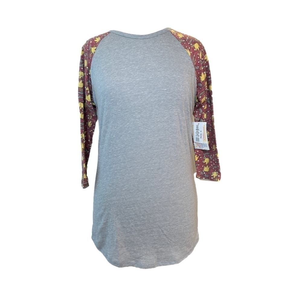 Nwt LuLaRoe Floral Baseball Style T-Shirt Size S