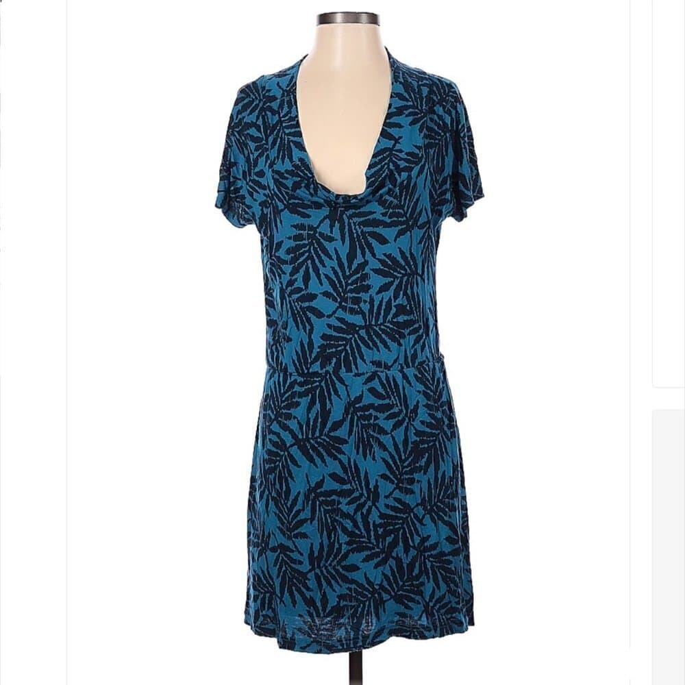 Banana Republic Factory Casual Blue Short Sleeve Dress Size S