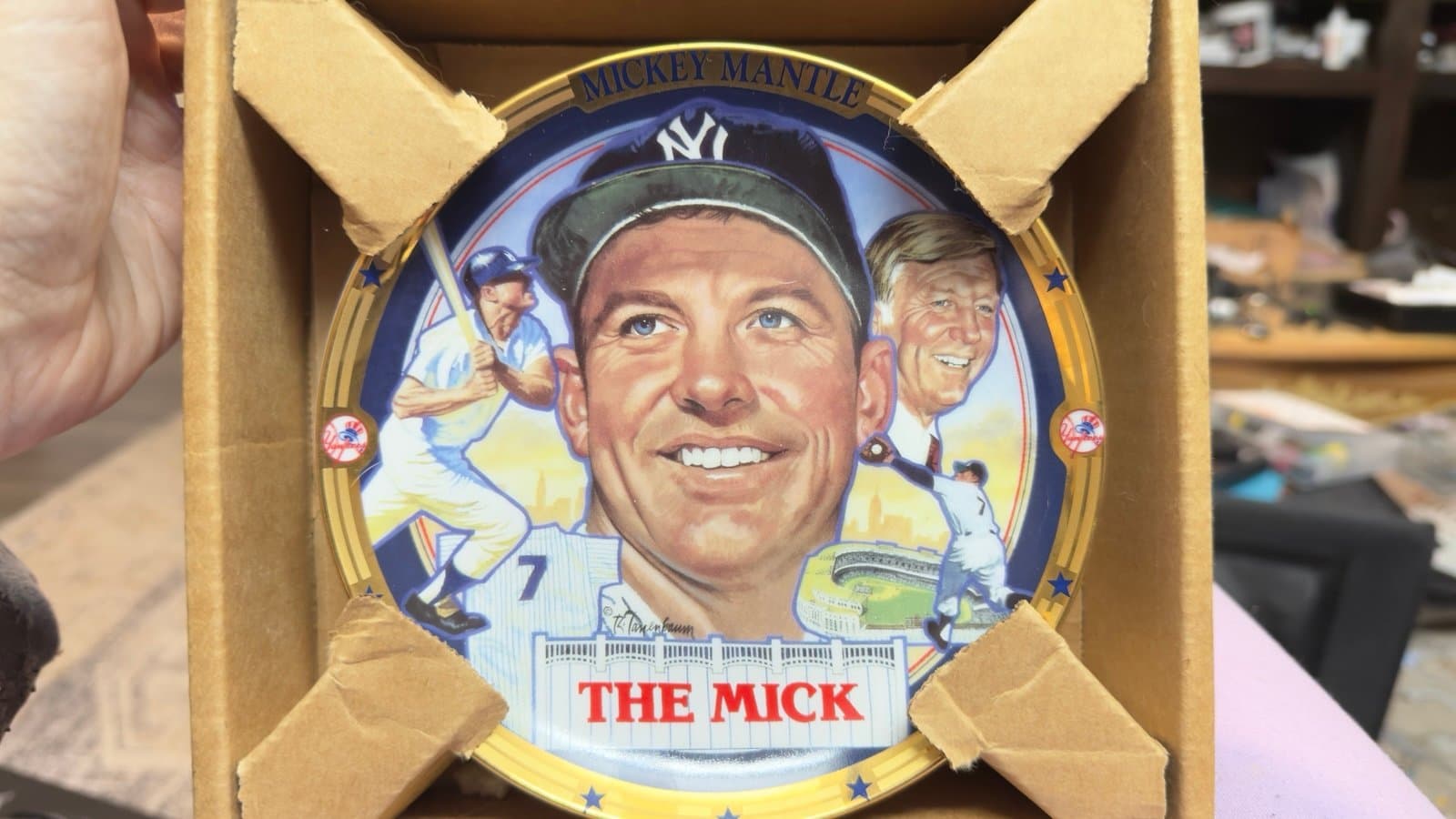 Lot of 2 Mickey Mantle Hamilton Collection Plates - Hamilton Collection