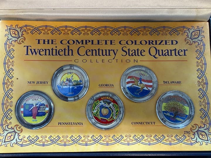 1999 - COLORIZED * STATE QUARTER COLLECTION ~ 5 QUARTERS - 1st YEAR