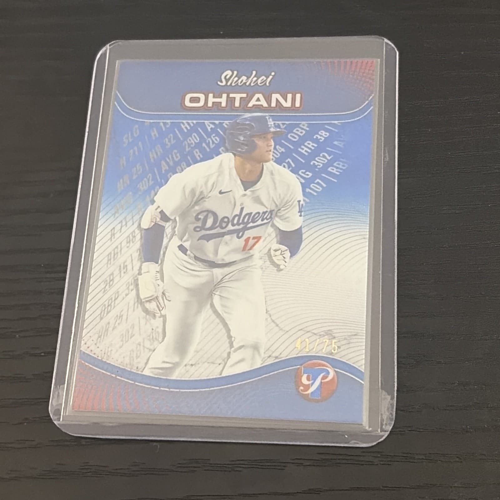 Shohei Ohtani BLUE REFRACTOR 41/75 PP-4 TOPPS CHROME