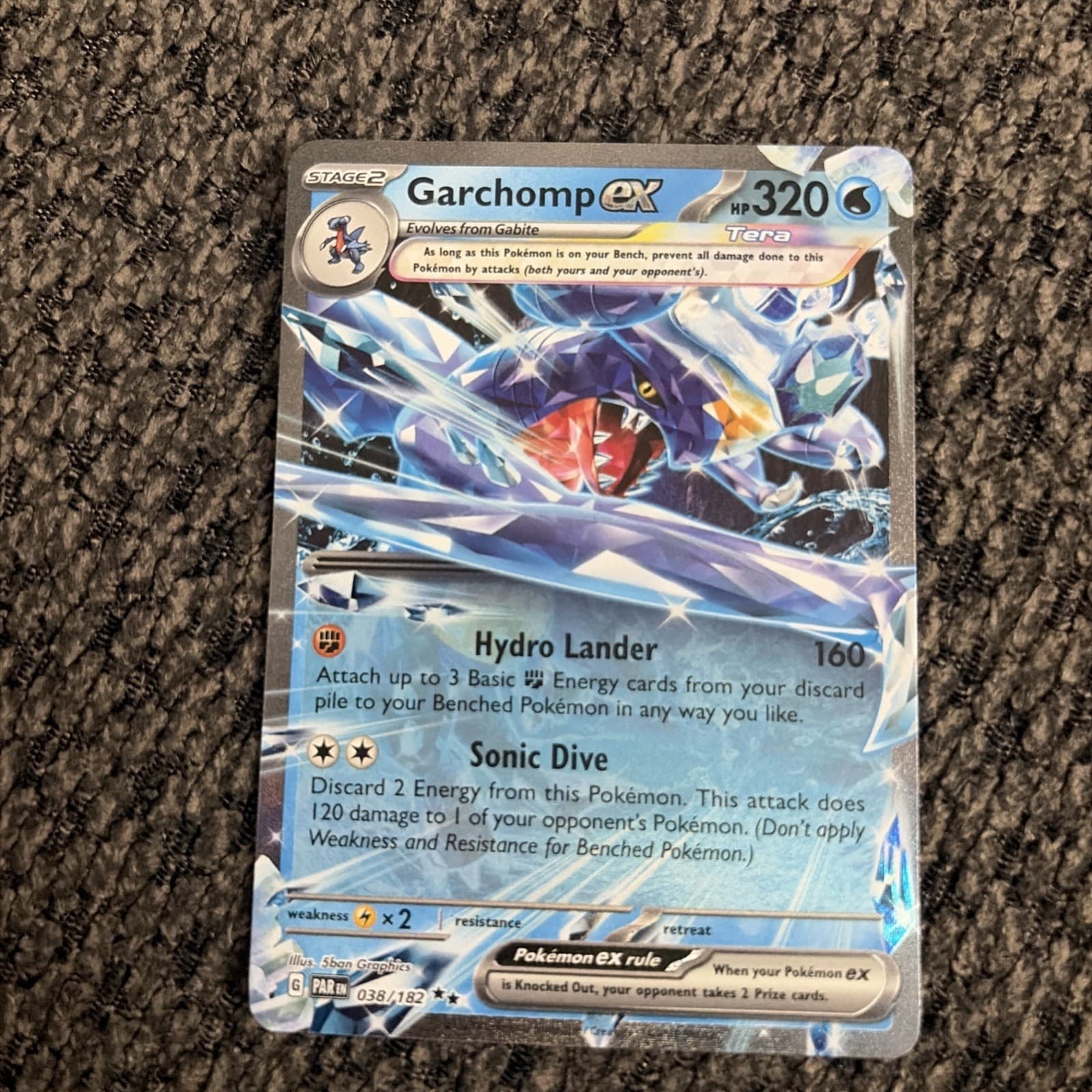 Garchomp ex 038/182 (Double Rare) Paradox Rift Near Mint Pokemon TCG