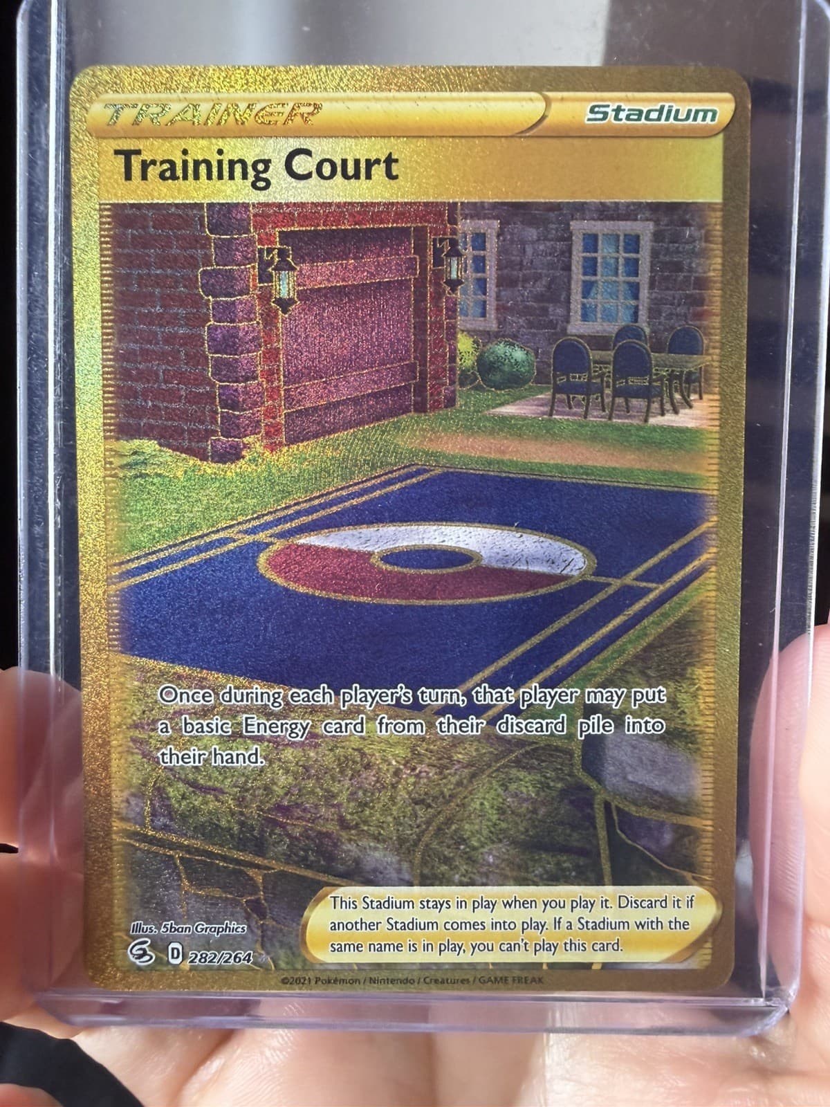 Pokémon TCG Training Court Fusion Strike 282/264 Holo Secret Rare near mint nm
