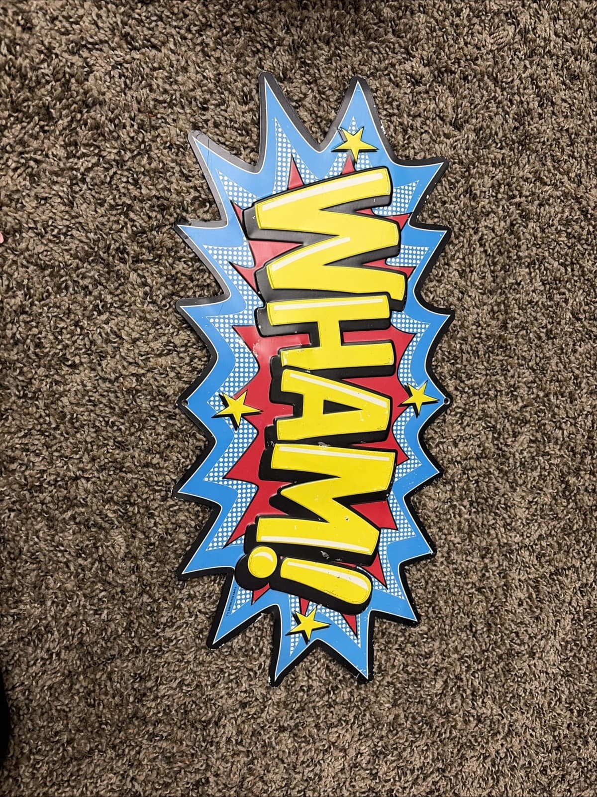 BATMAN BANG EMBOSSED METAL SIGN OPEN ROAD BRANDS RETRO THROWBACK COMIC STYLE!!