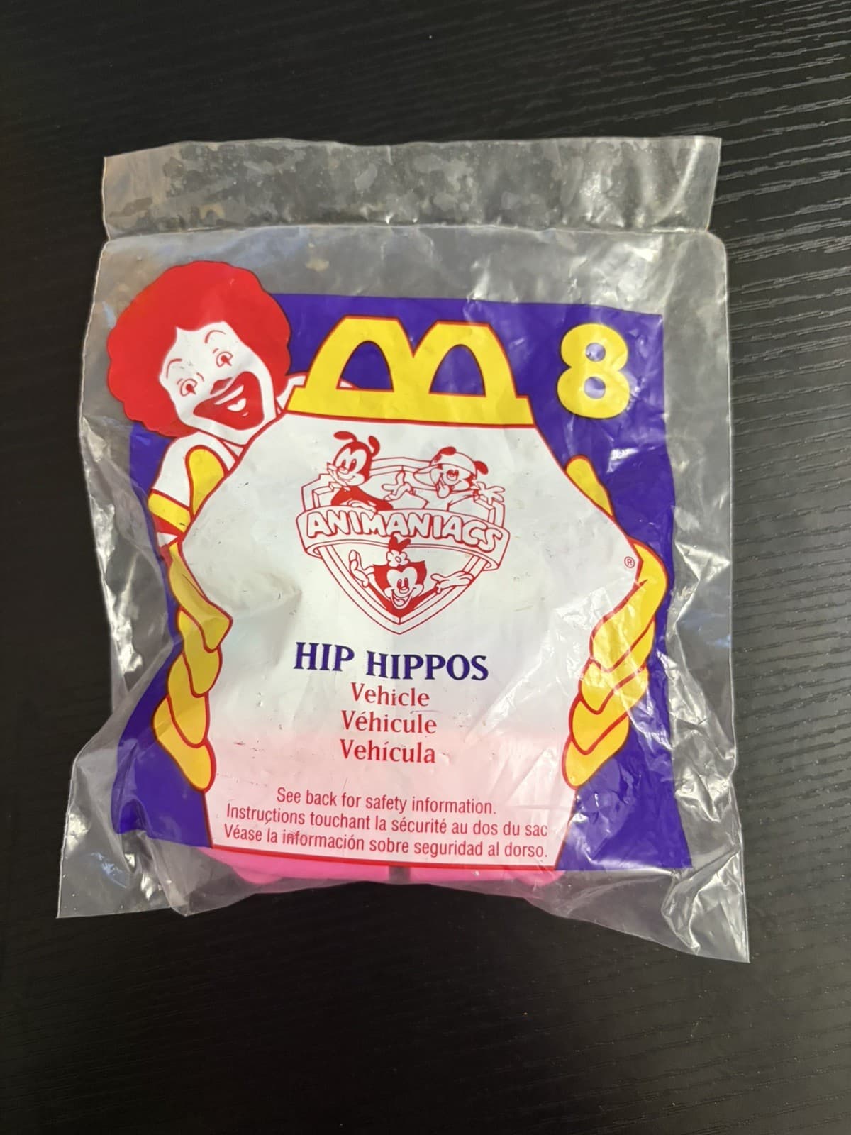 1994 WB Animaniacs McDonald's Happy Meal Toy #8 Hip Hippos NISP 3014