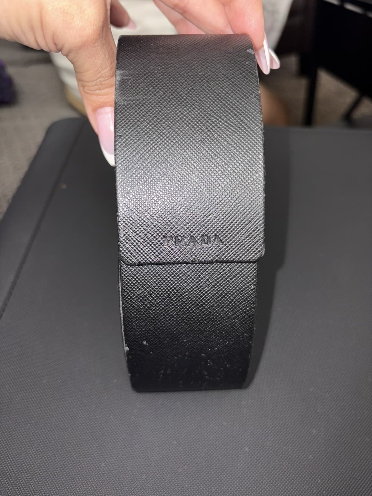 PRADA Black Flip Top Hard Case for Glasses & Sunglasses Unisex