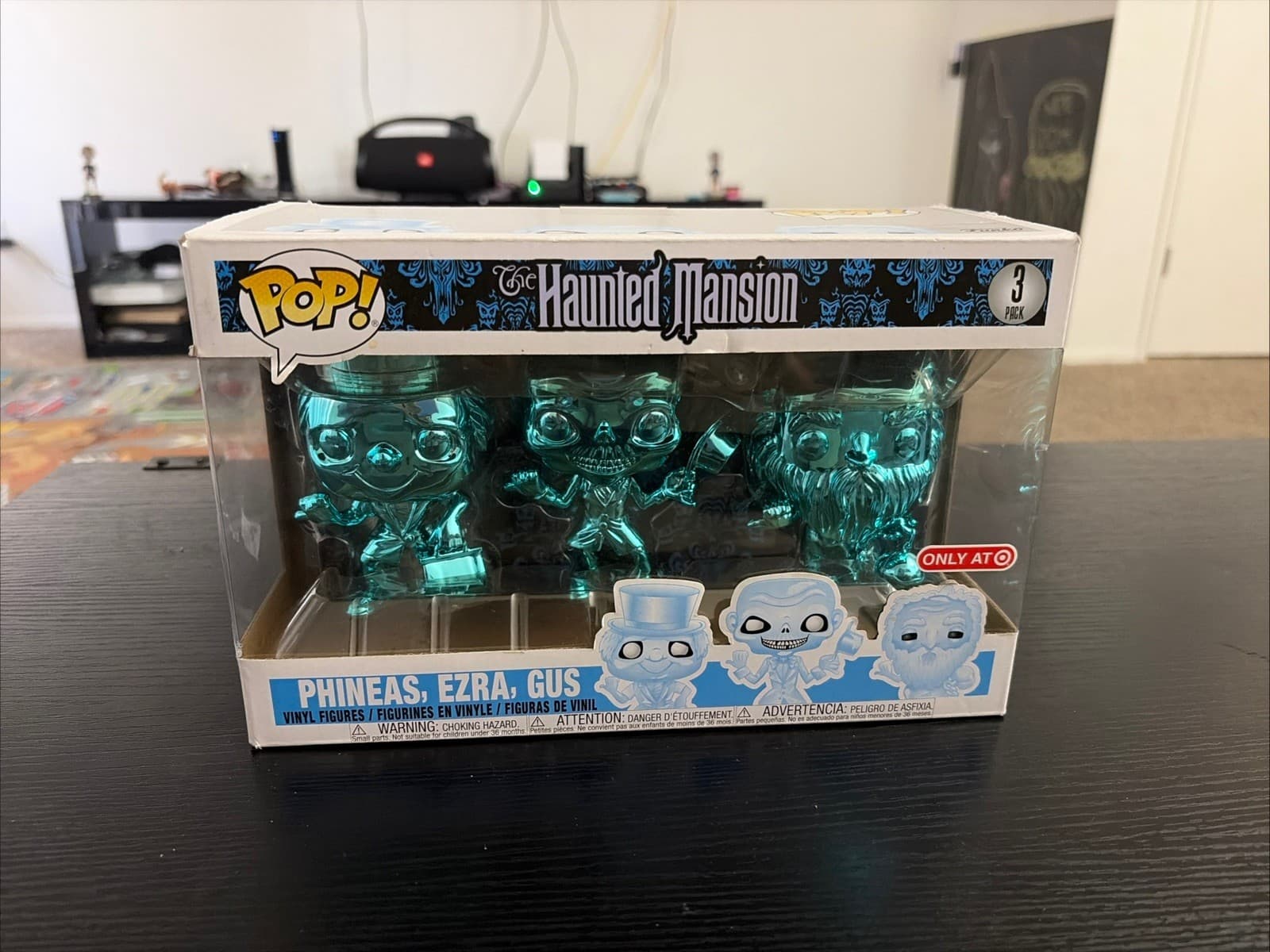 Funko Pop! Haunted Mansion Phineas, Ezra & Gus Chrome 3 Pack Target Exclusive