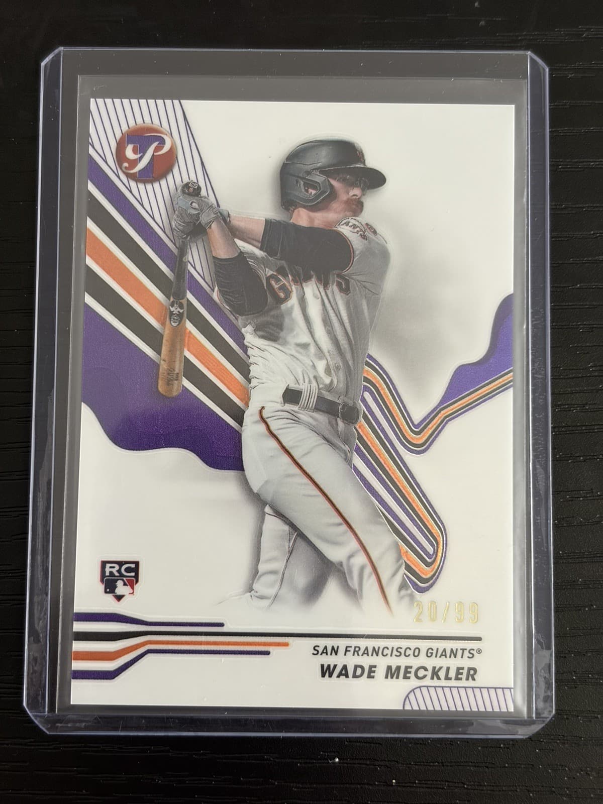 2024 Topps Pristine Wade Meckler SP Purple 20/99 RC GIANTS
