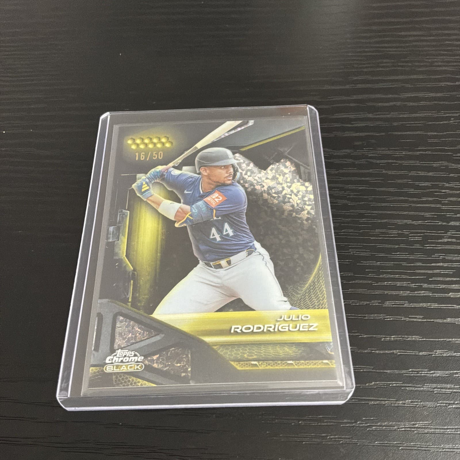 2026 Topps Chrome Black Julio Rodriguez Gold /50 and Base #7 (2)