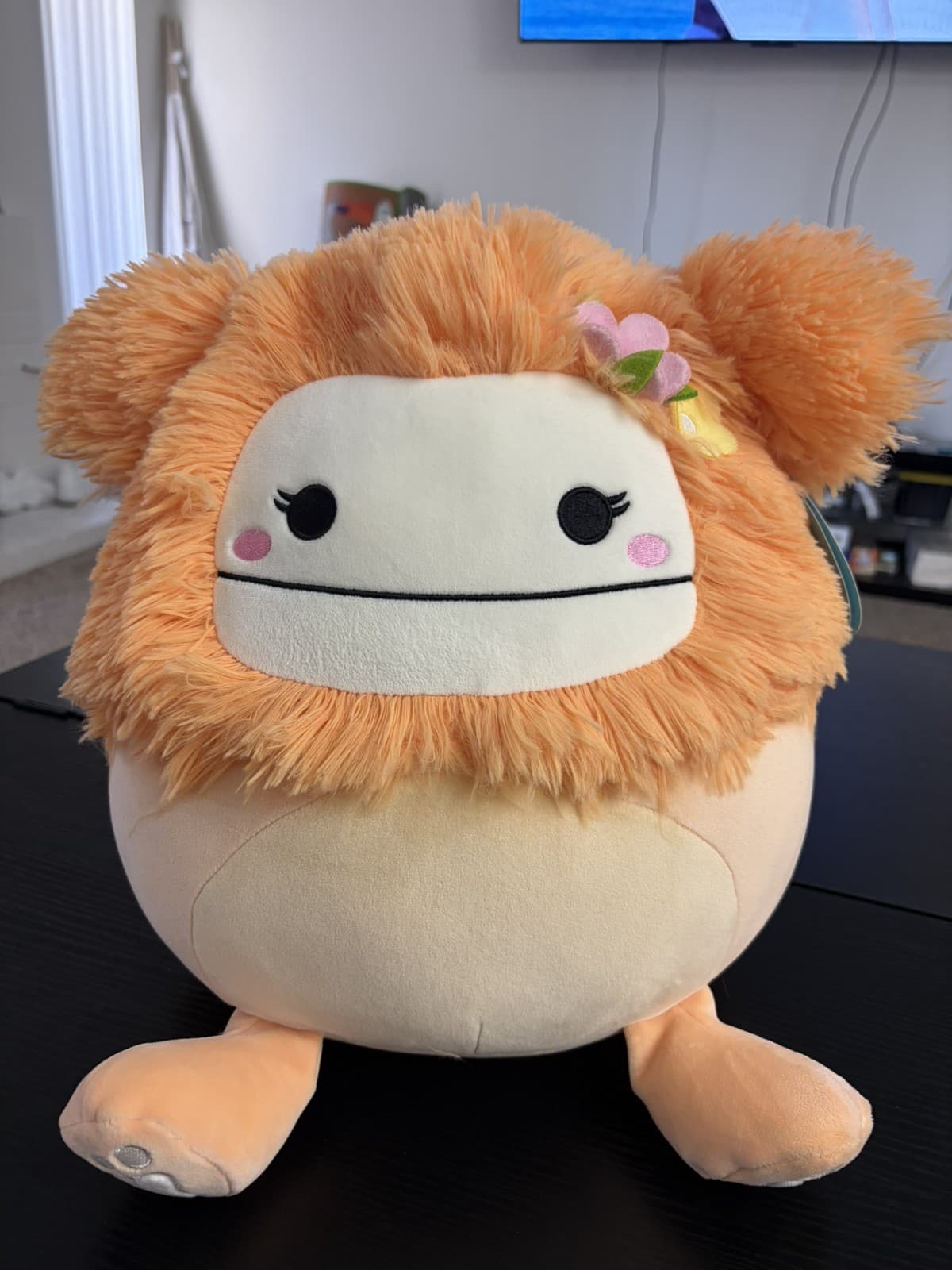 Squishmallows Shasta Peach Bigfoot 12" Tropical Flower Plush NWT Rare
