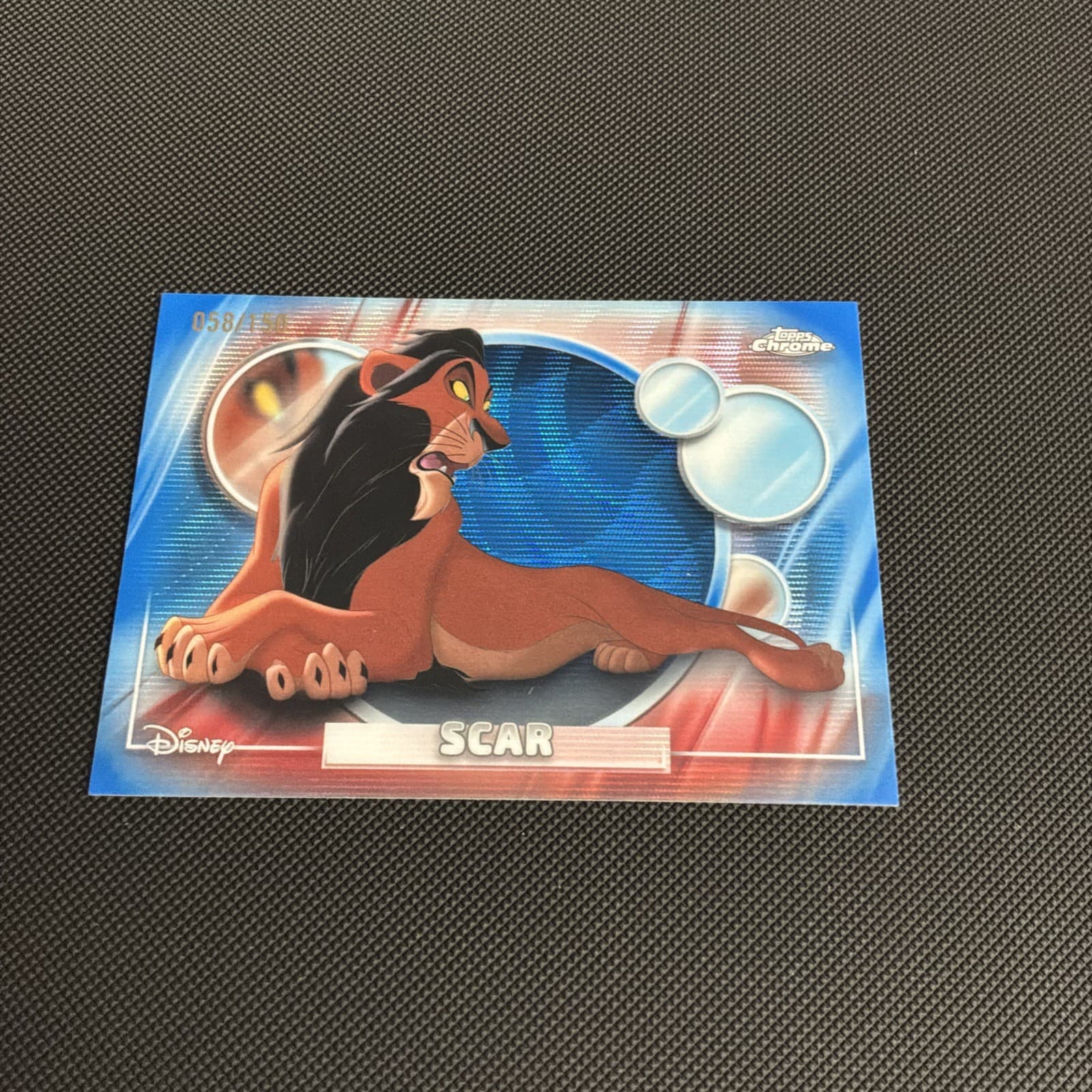 SCAR 2026 Topps Chrome Disney Blue Wave Refractor Card #058/150